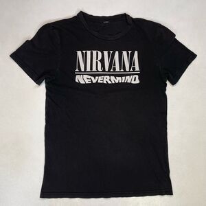 H&M Nirvana Nevermind Graphic T-shirt Men Small Black Short Sleeve Music